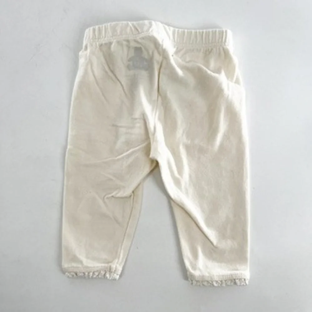 Baby‎ Gap Organically Grown Cotton Cream Teddy Bear Leggings 0-3 Months